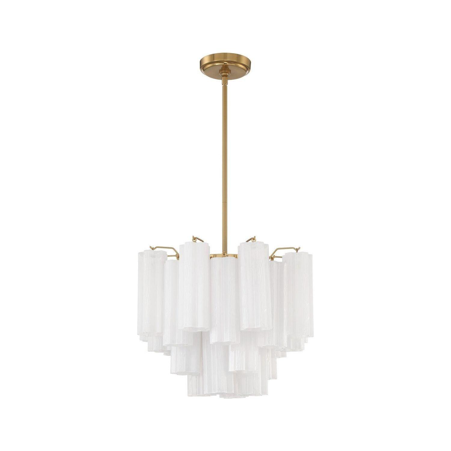 Crystorama - Addis Chandelier - ADD-300-AG-WH - Canada Light Shop