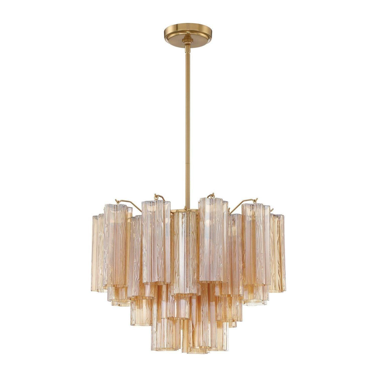 Crystorama - Addis Chandelier - ADD-306-AG-AM - Canada Light Shop