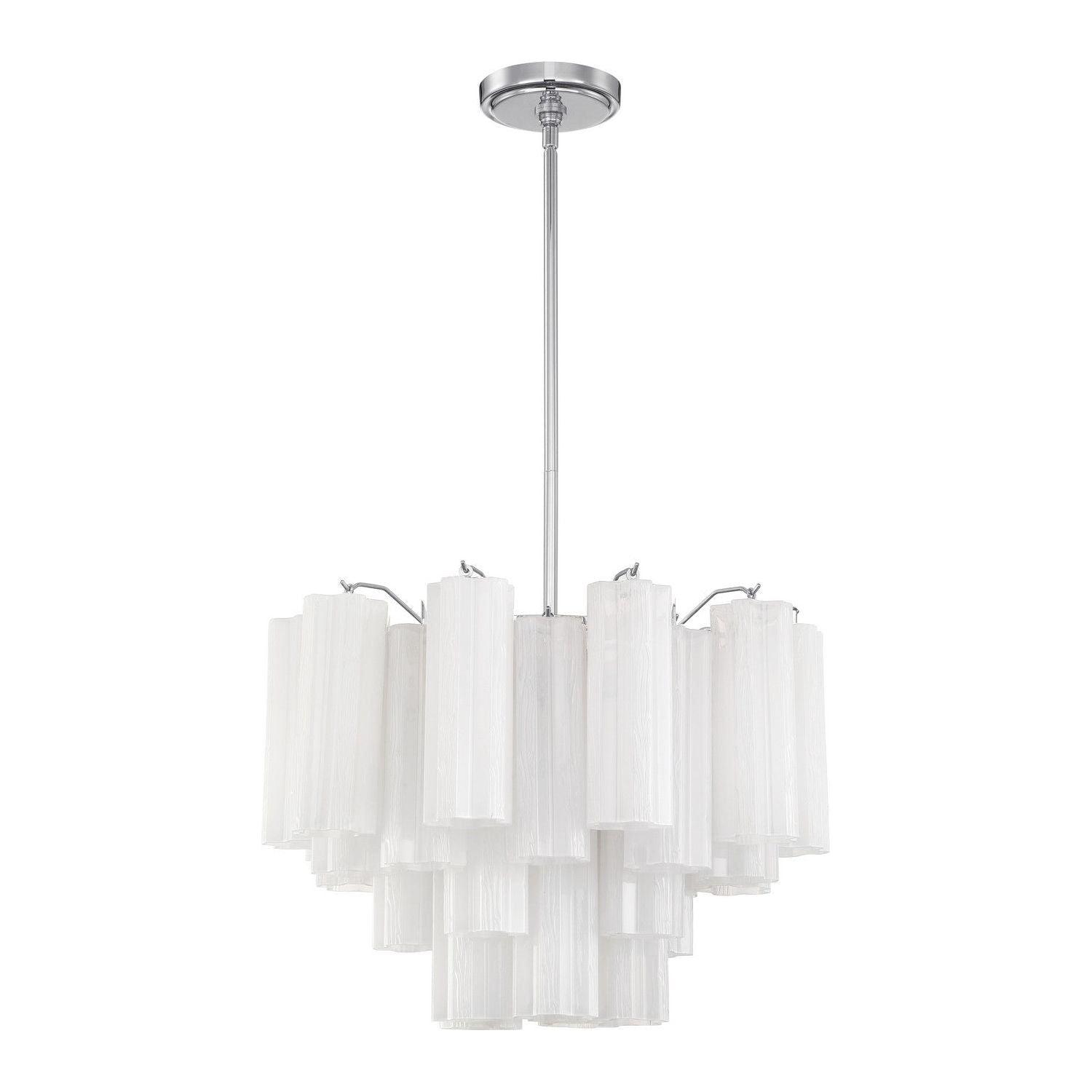 Crystorama - Addis Chandelier - ADD-306-CH-WH - Canada Light Shop