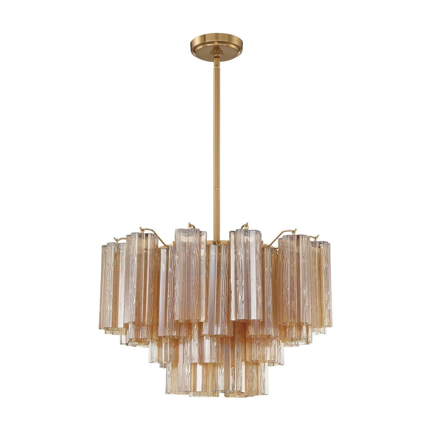 Crystorama - Addis Chandelier - ADD-308-AG-AM - Canada Light Shop
