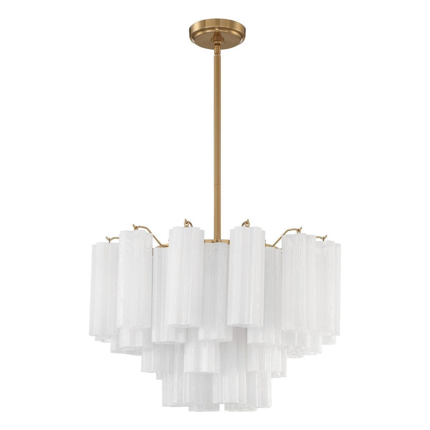 Crystorama - Addis Chandelier - ADD-308-AG-WH - Canada Light Shop