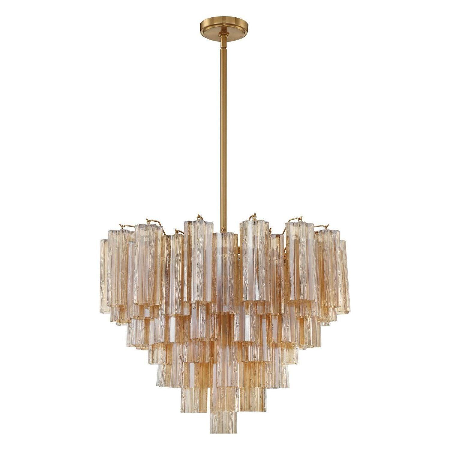 Crystorama - Addis Chandelier - ADD-312-AG-AM - Canada Light Shop