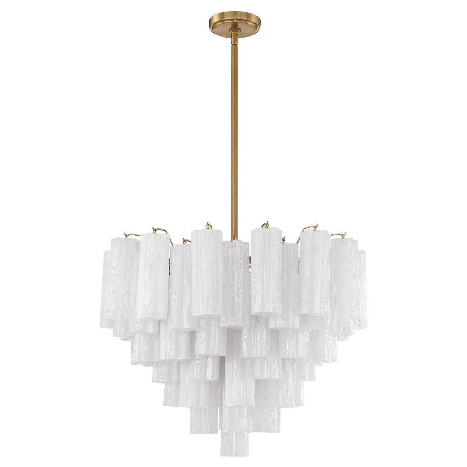 Crystorama - Addis Chandelier - ADD-312-AG-WH - Canada Light Shop