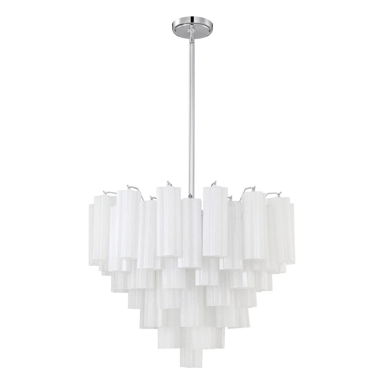 Crystorama - Addis Chandelier - ADD-312-CH-WH - Canada Light Shop