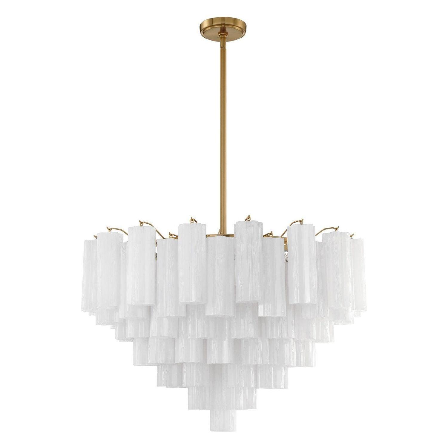 Crystorama - Addis Chandelier - ADD-316-AG-WH - Canada Light Shop