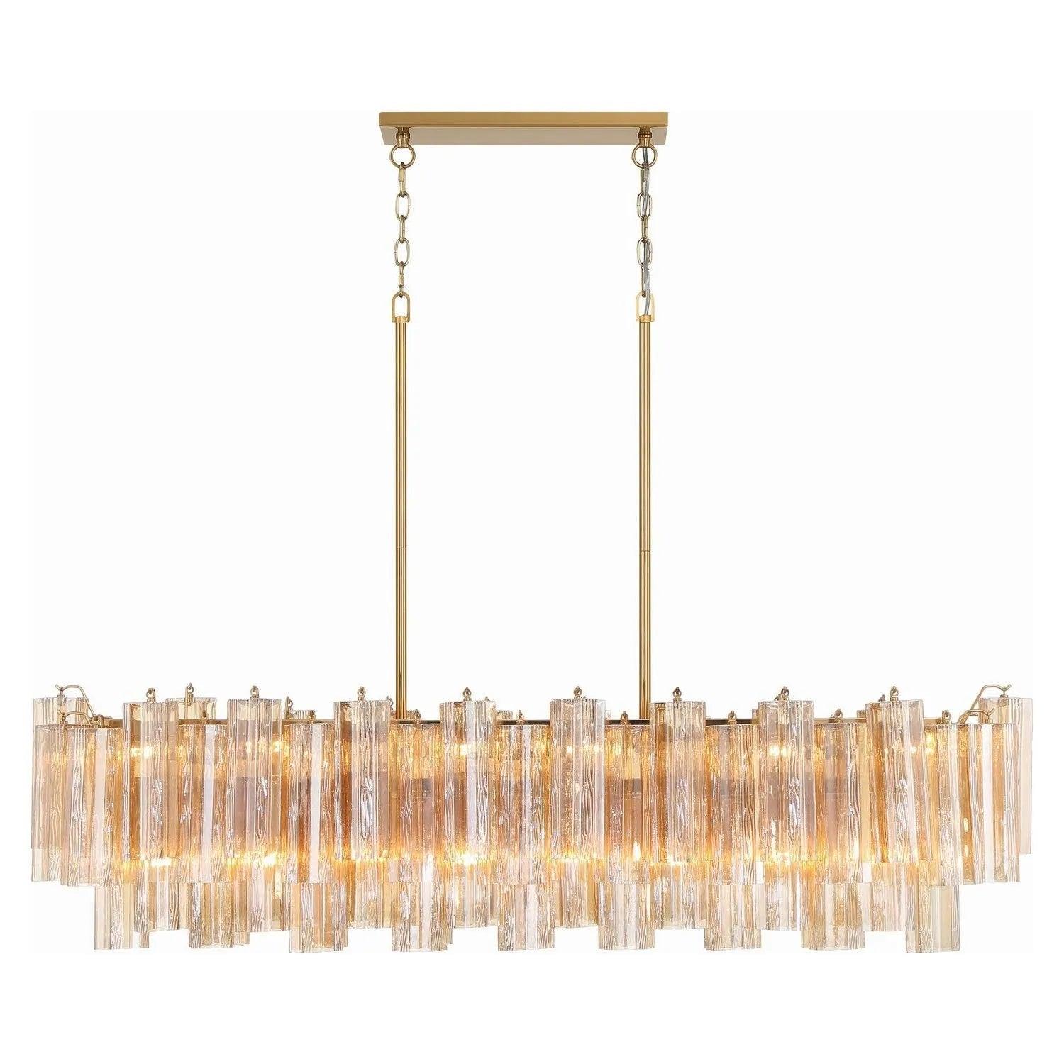 Crystorama - Addis Linear Chandelier - ADD-317-AG-AM - Canada Light Shop