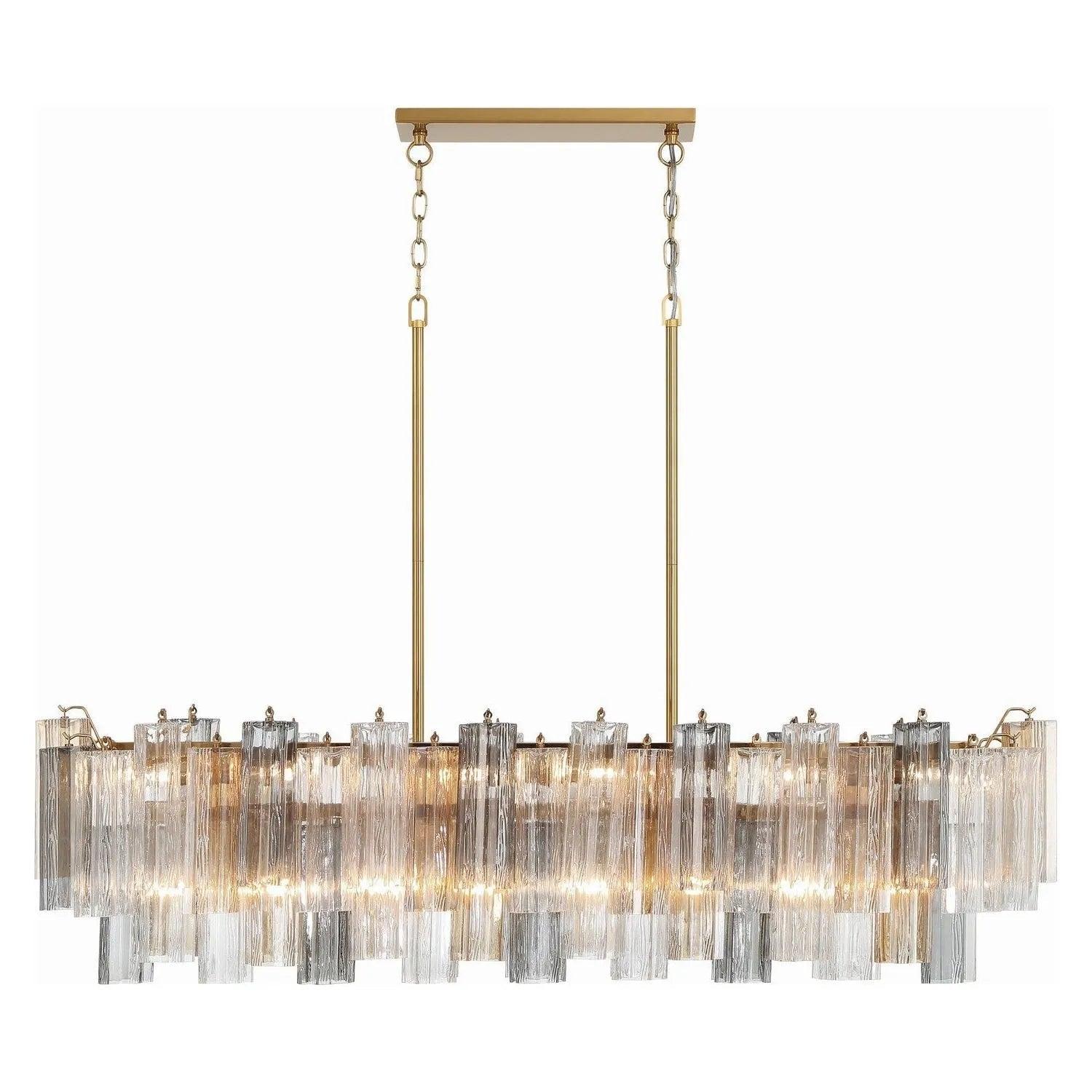 Crystorama - Addis Linear Chandelier - ADD-317-AG-AU - Canada Light Shop