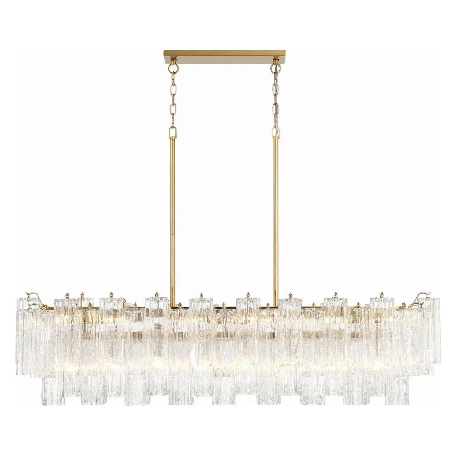 Crystorama - Addis Linear Chandelier - ADD-317-AG-CL - Canada Light Shop