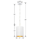 Crystorama - Alston One Light Mini Chandelier - 8680-MK-WH - Canada Light Shop
