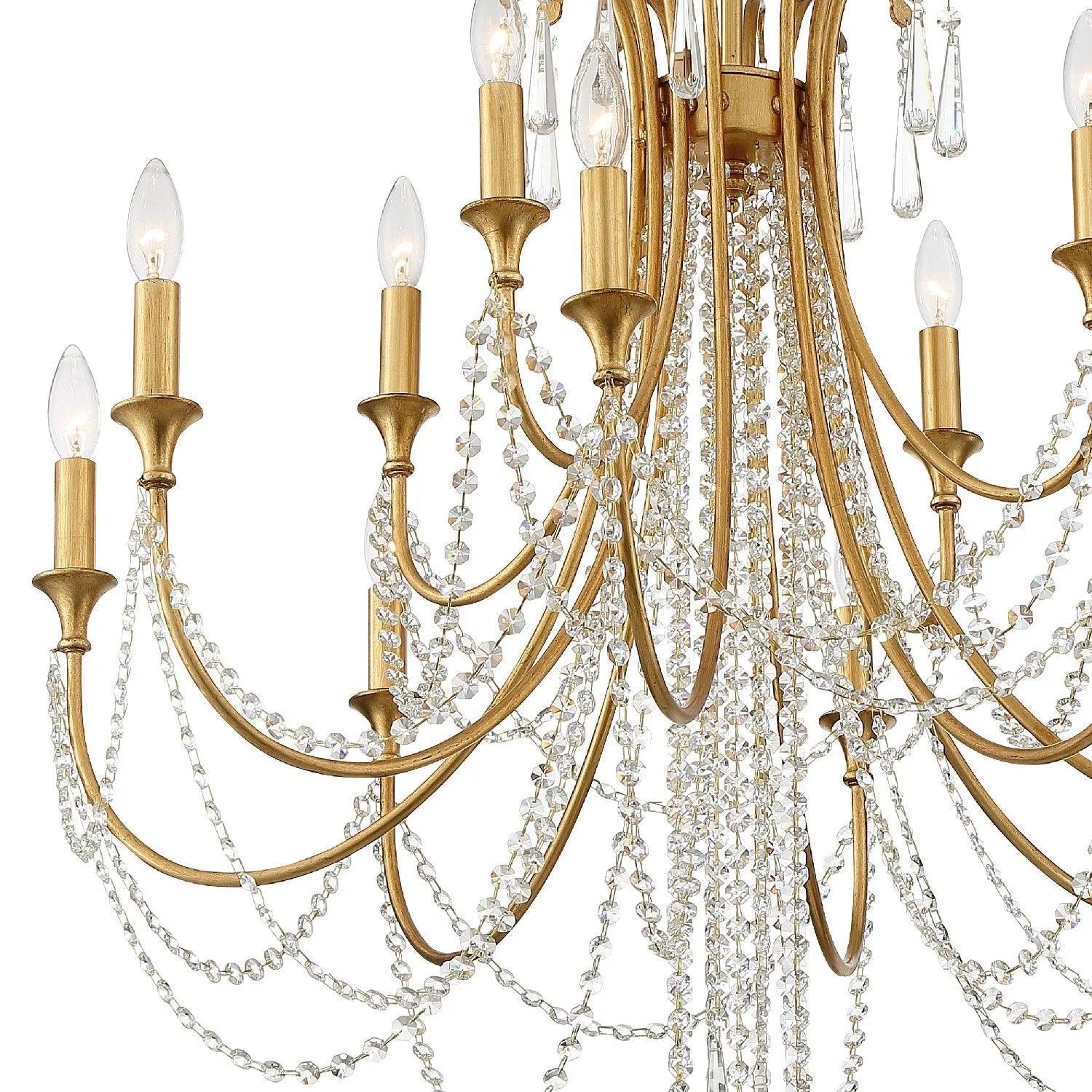 Crystorama - Arcadia 12 Light Chandelier - ARC-1909-GA-CL-MWP - Canada Light Shop