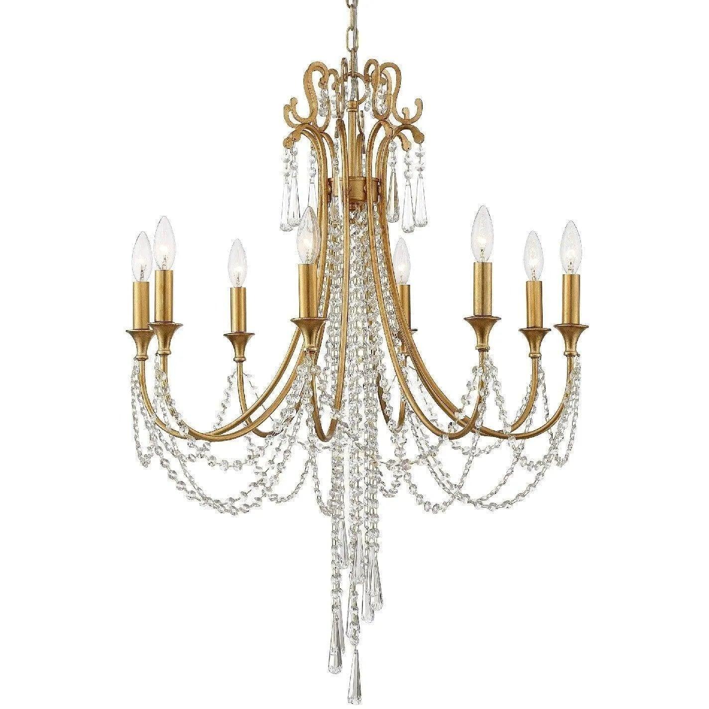 Crystorama - Arcadia Eight Light Chandelier - ARC-1908-GA-CL-MWP - Canada Light Shop
