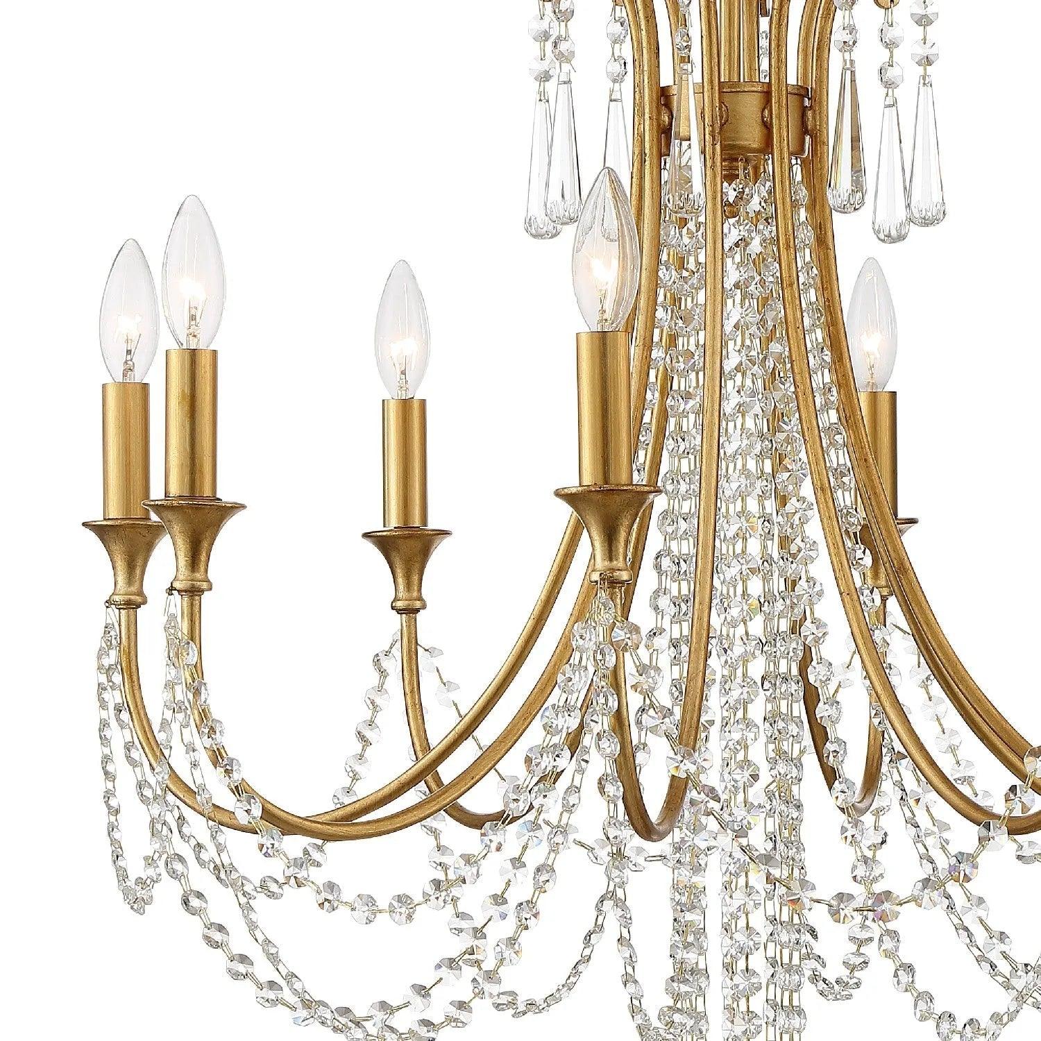Crystorama - Arcadia Eight Light Chandelier - ARC-1908-GA-CL-MWP - Canada Light Shop