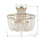 Crystorama - Arcadia Three Light Ceiling Mount - ARC-1900-GA-CL-MWP - Canada Light Shop