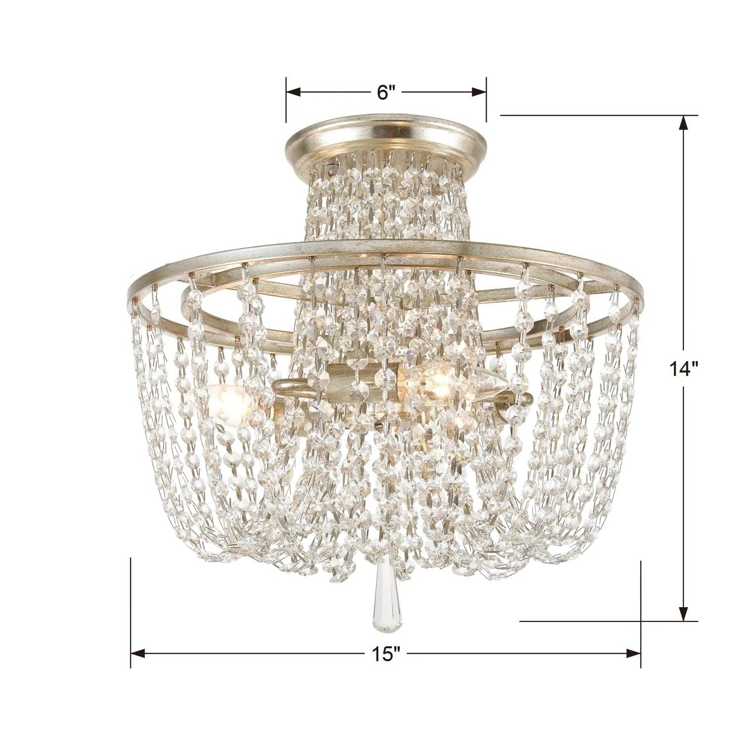 Crystorama - Arcadia Three Light Ceiling Mount - ARC-1900-GA-CL-MWP - Canada Light Shop