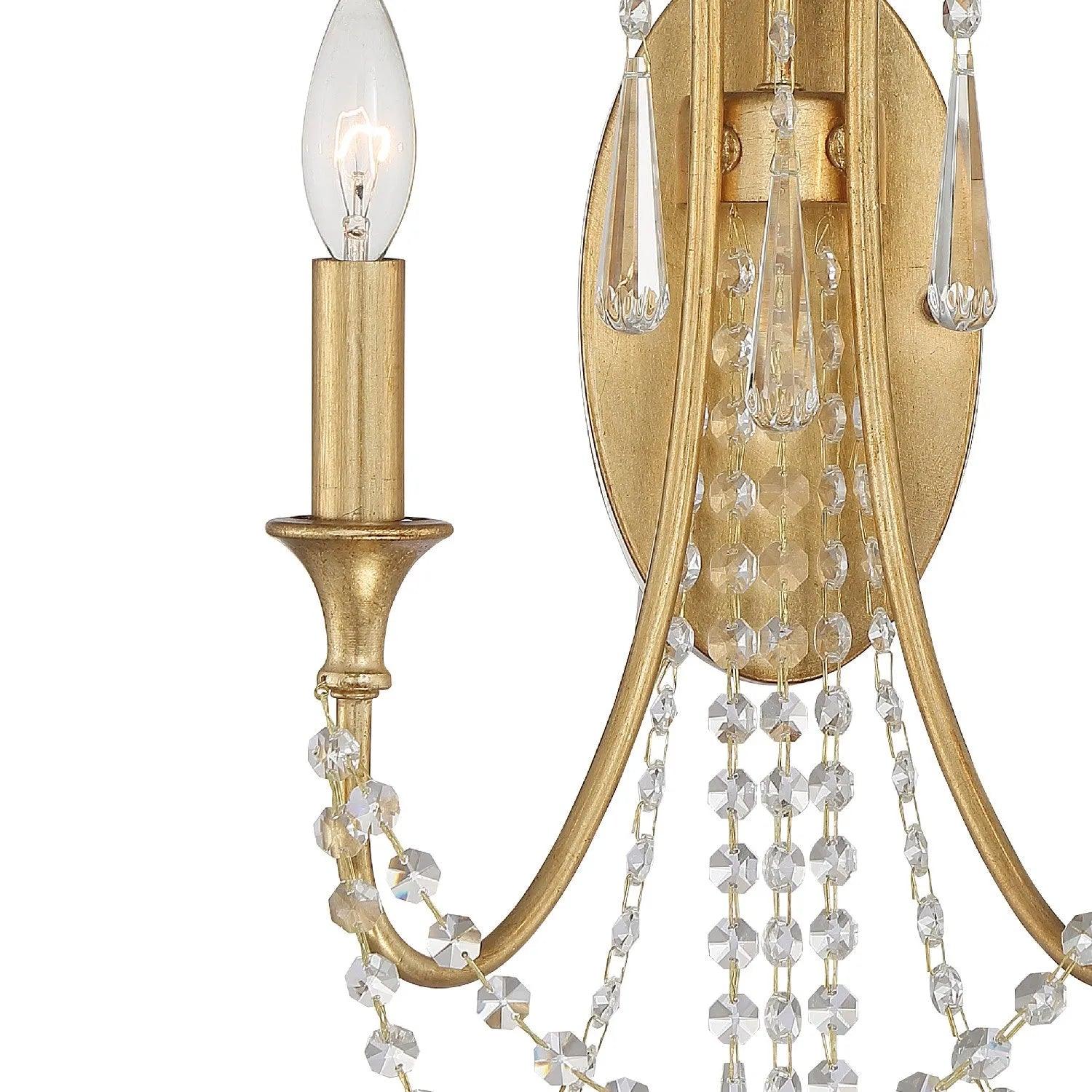 Crystorama - Arcadia Two Light Wall Mount - ARC-1902-GA-CL-MWP - Canada Light Shop