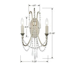Crystorama - Arcadia Two Light Wall Mount - ARC-1902-GA-CL-MWP - Canada Light Shop