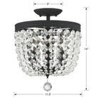 Crystorama - Archer Three Light Ceiling Mount - 783-BF-CL-MWP - Canada Light Shop
