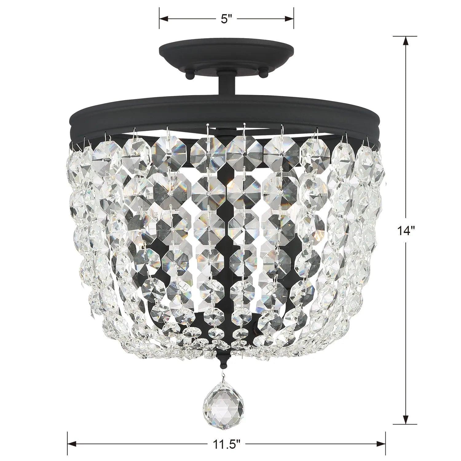 Crystorama - Archer Three Light Ceiling Mount - 783-BF-CL-MWP - Canada Light Shop