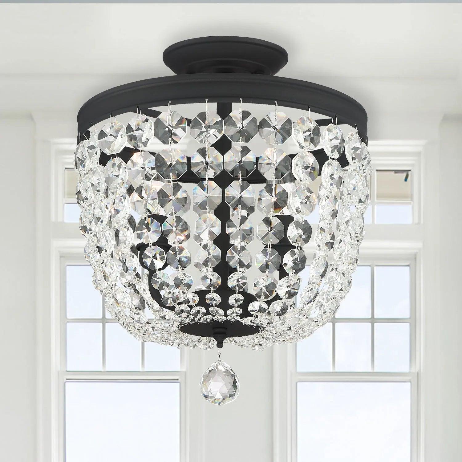 Crystorama - Archer Three Light Ceiling Mount - 783-BF-CL-MWP - Canada Light Shop
