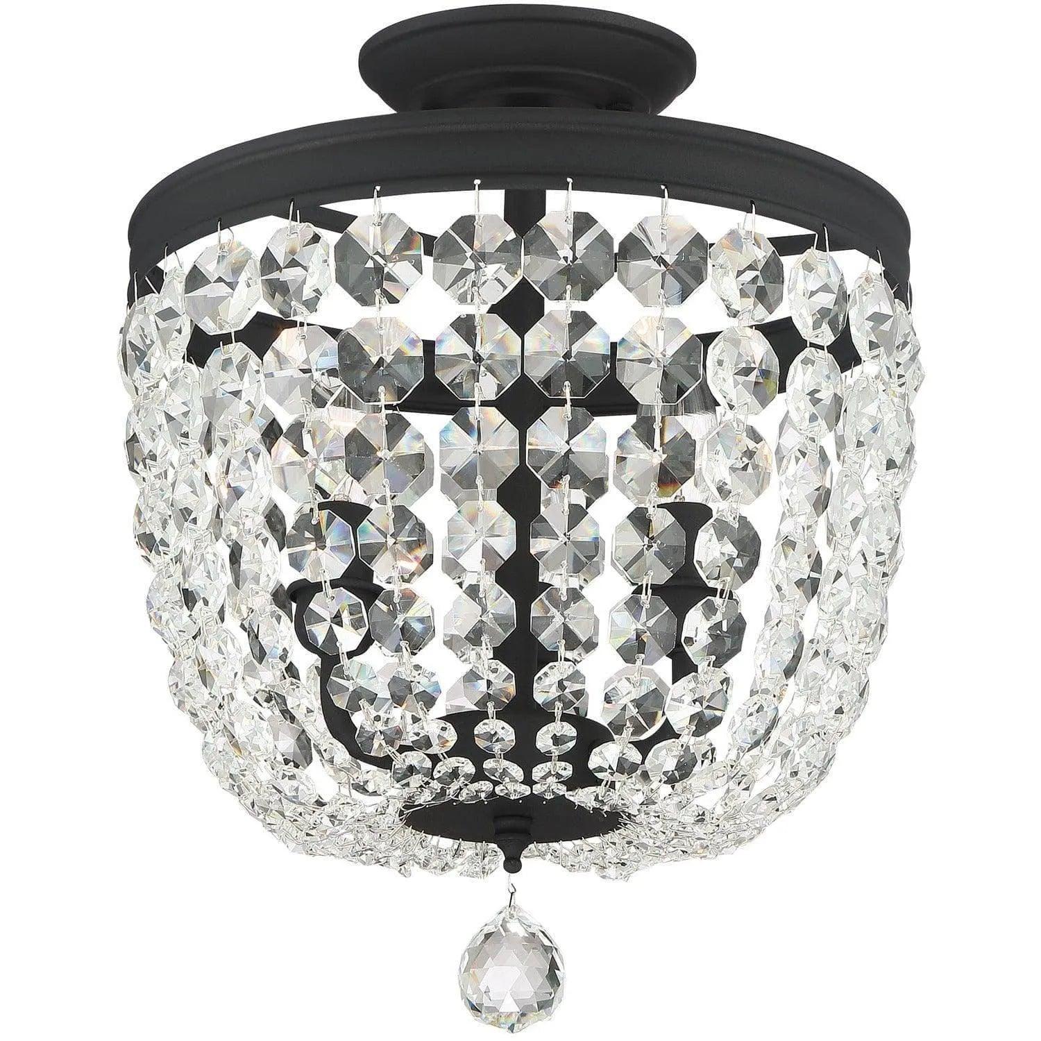 Crystorama - Archer Three Light Ceiling Mount - 783-BF-CL-S - Canada Light Shop