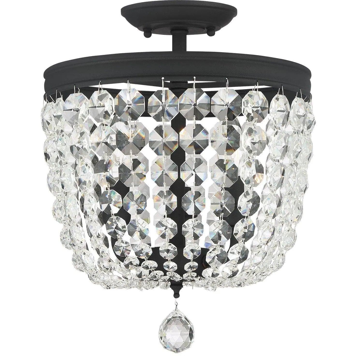 Crystorama - Archer Three Light Ceiling Mount - 783-BF-CL-SAQ - Canada Light Shop