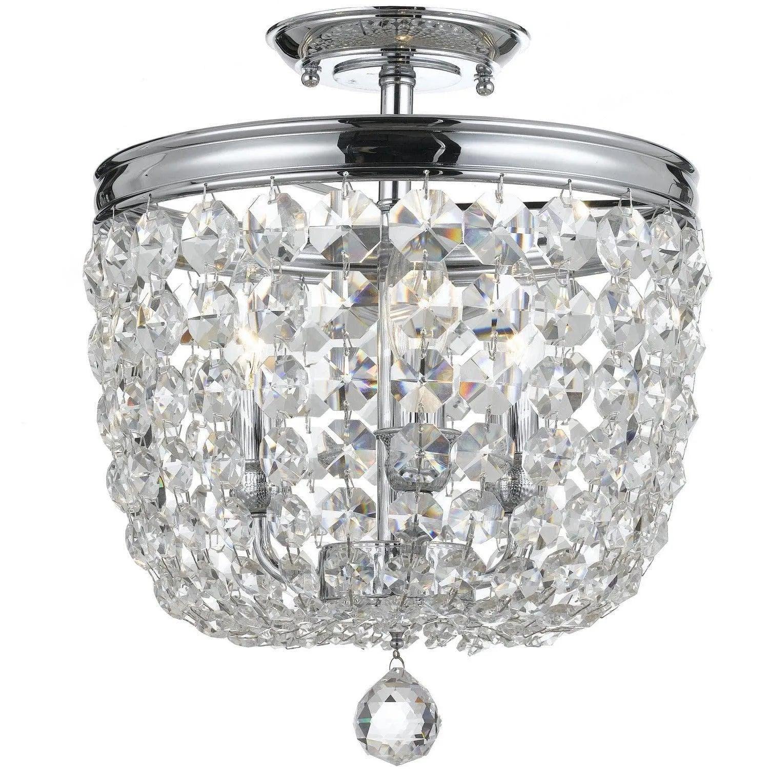 Crystorama - Archer Three Light Ceiling Mount - 783-CH-CL-SAQ - Canada Light Shop