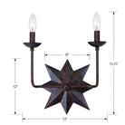 Crystorama - Astro Two Light Wall Mount - 9232-EB - Canada Light Shop