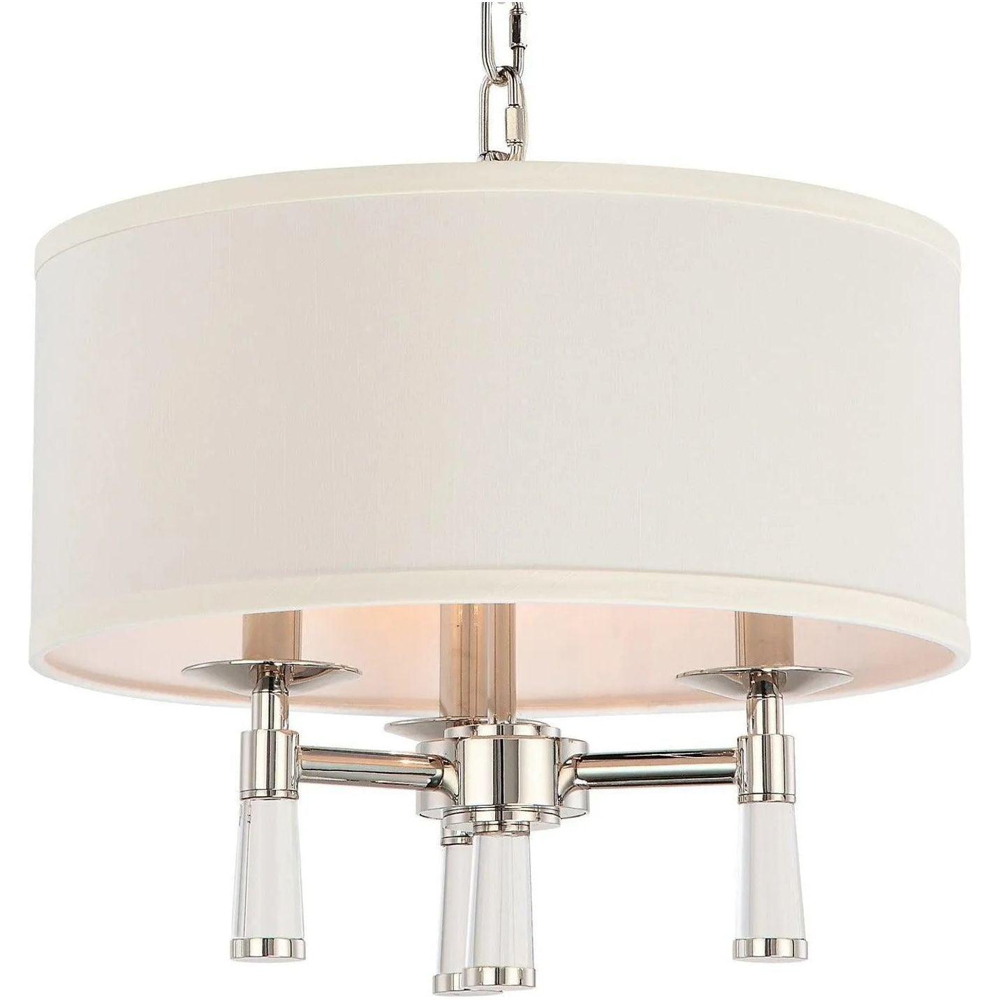 Crystorama - Baxter Three Light Mini Chandelier - 8863-PN - Canada Light Shop