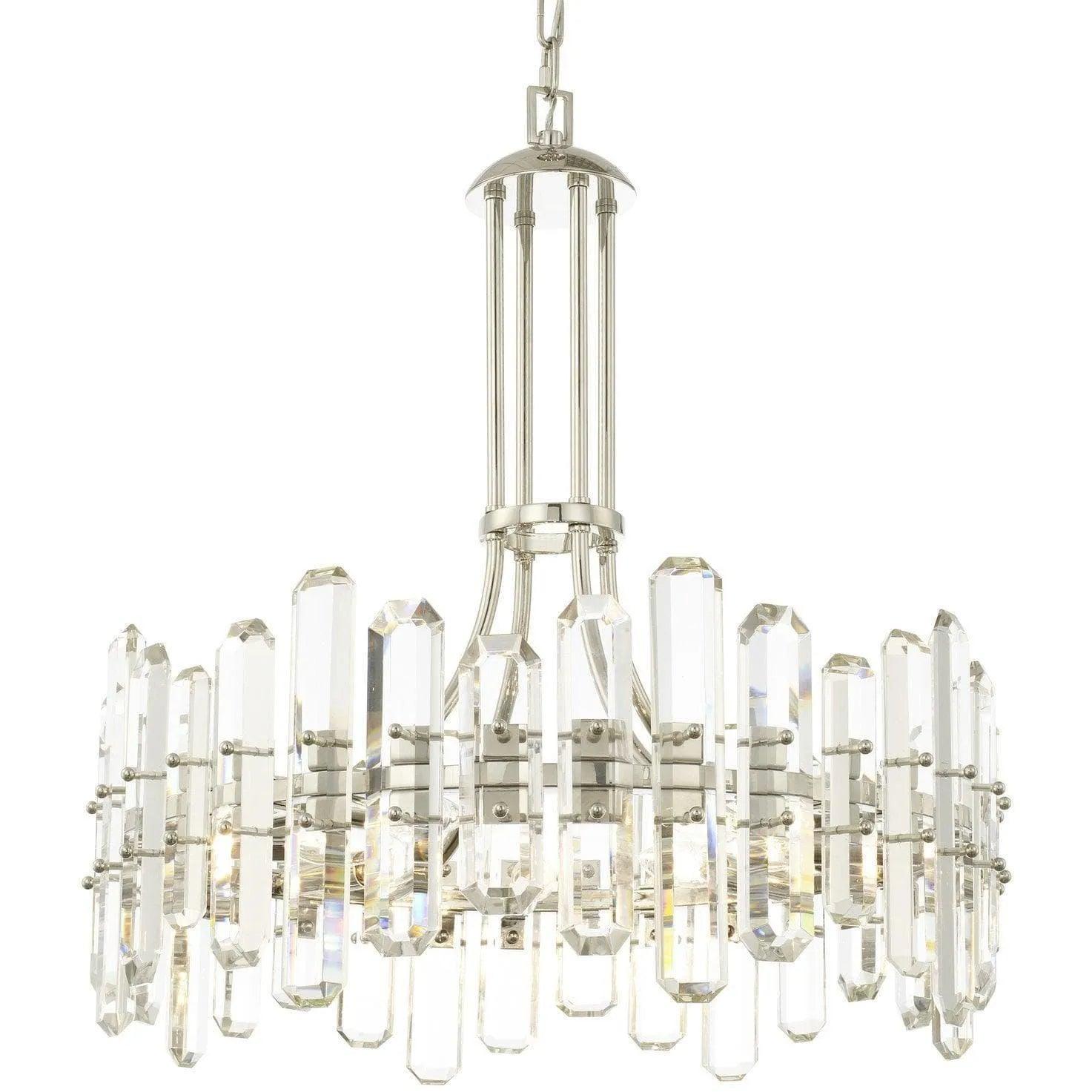 Crystorama - Bolton Eight Light Chandelier - BOL-8888-PN - Canada Light Shop