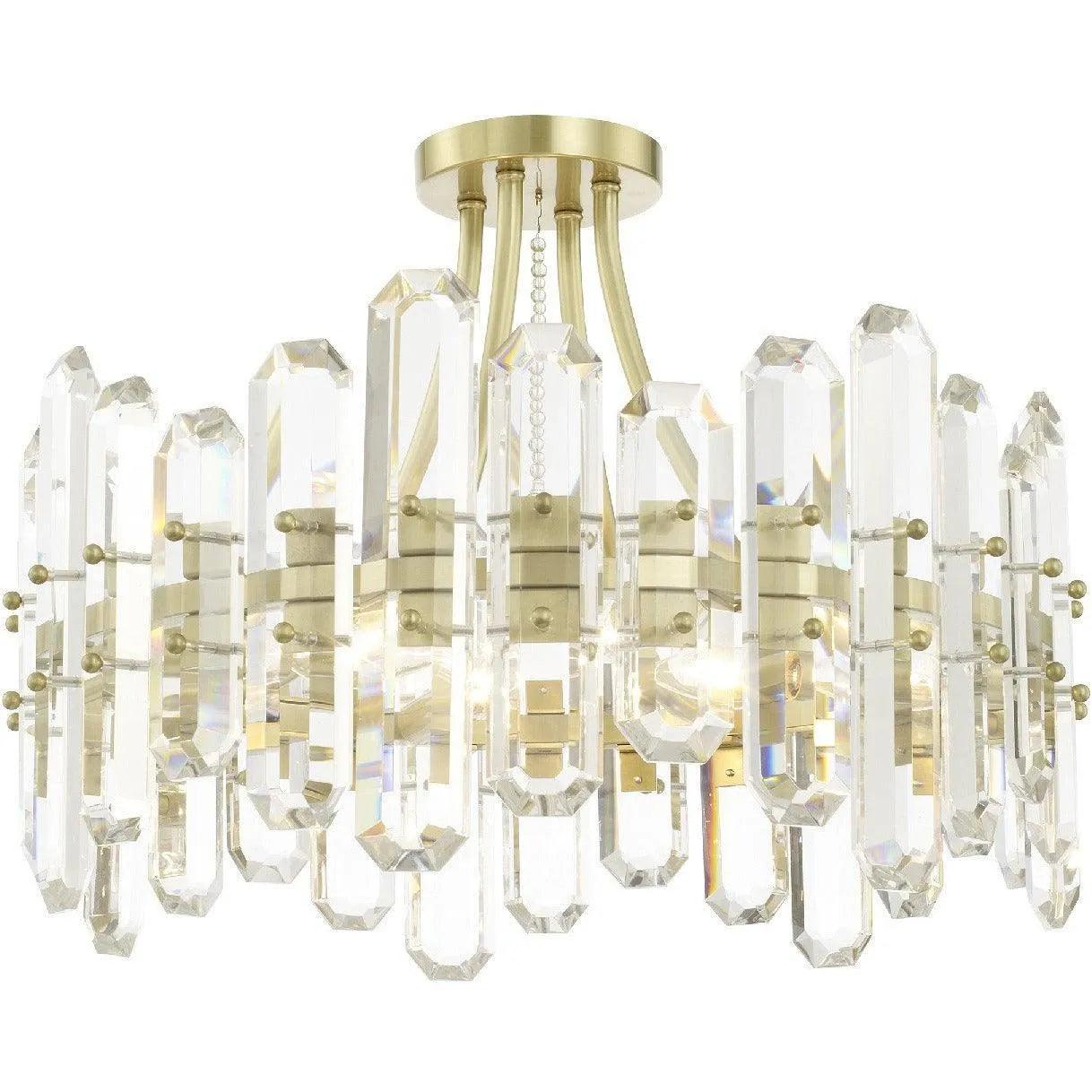 Crystorama - Bolton Four Light Ceiling Mount - BOL-8884-AG - Canada Light Shop
