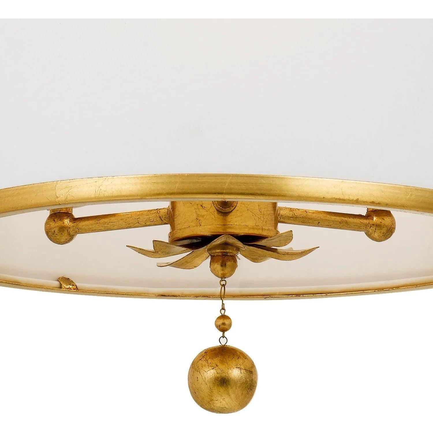 Crystorama - Broche Semi Flush Mount - Drum - 513-GA_CEILING - Canada Light Shop
