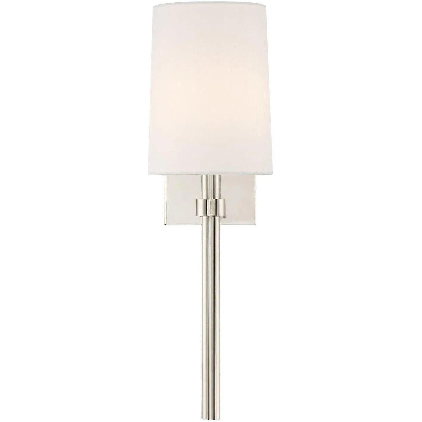 Crystorama - Bromley One Light Wall Mount - BRO-451-PN - Canada Light Shop