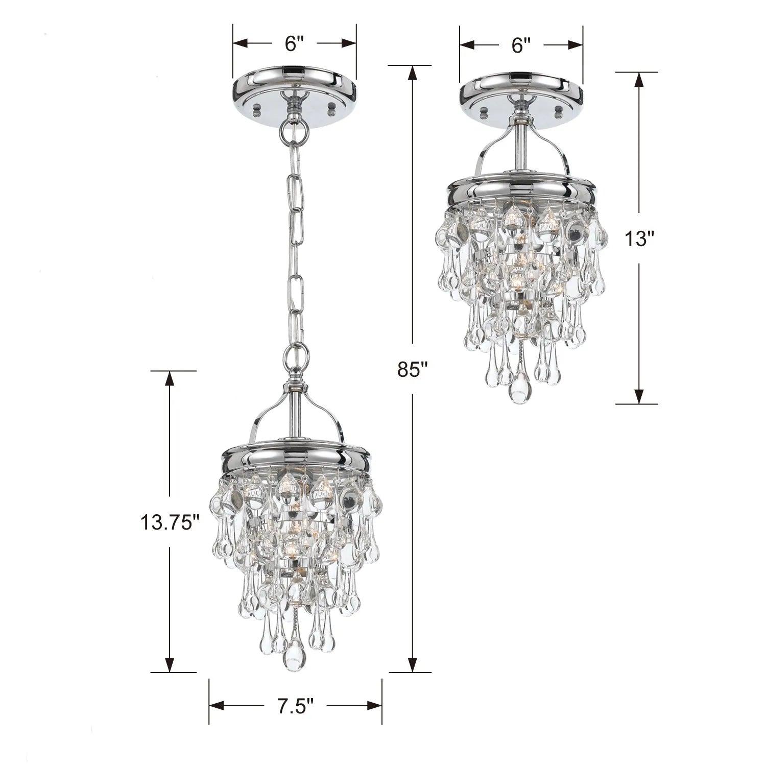 Crystorama - Calypso One Light Mini Chandelier - 131-CH - Canada Light Shop