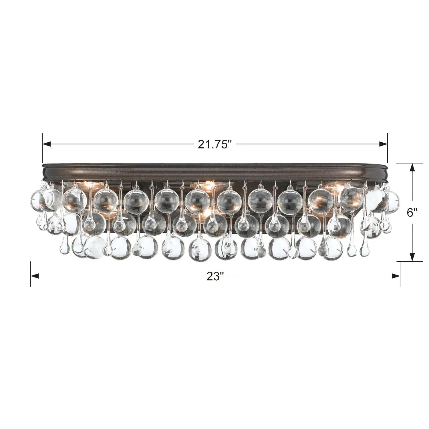 Crystorama - Calypso Six Light Bathroom Vanity - 133-CH - Canada Light Shop