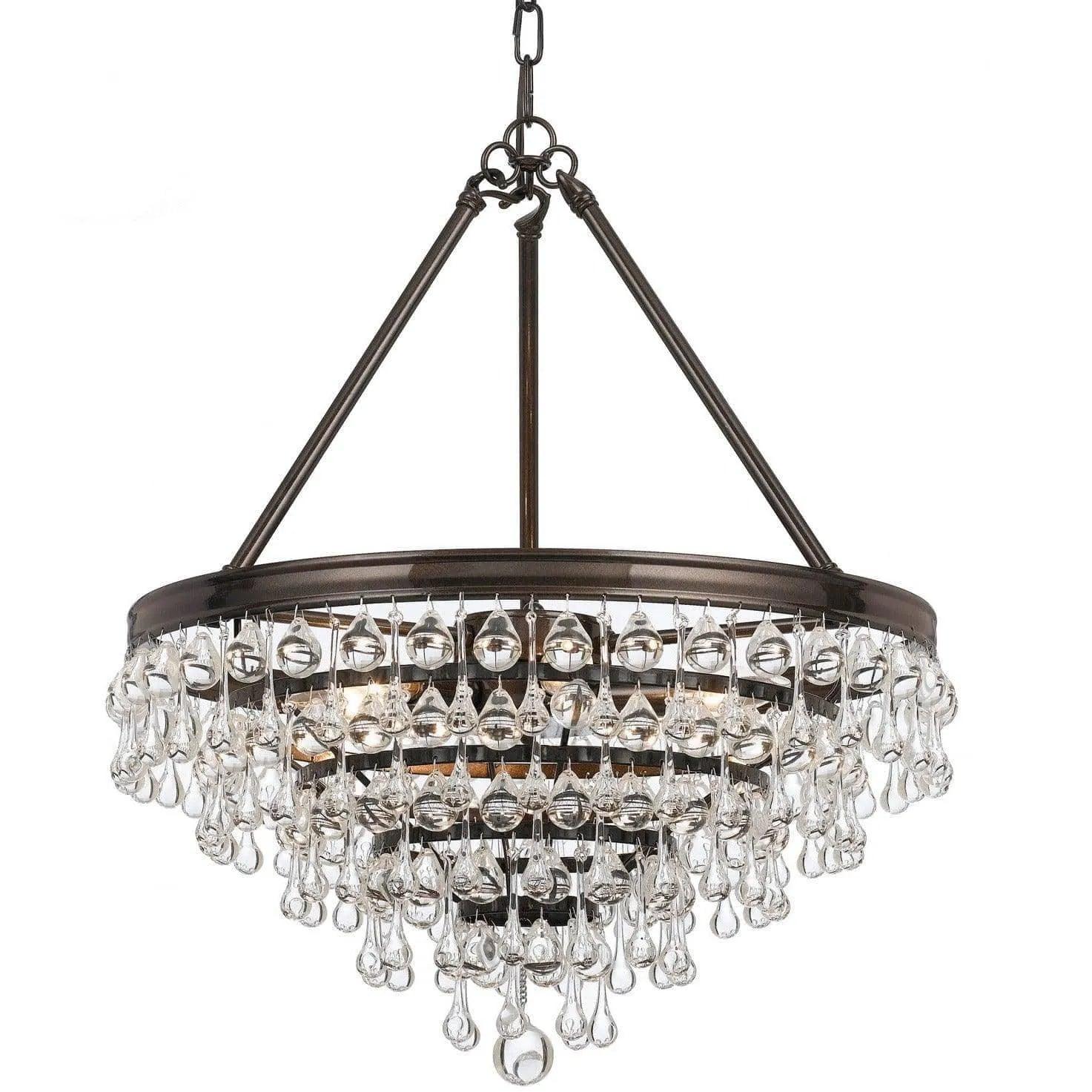 Crystorama - Calypso Six Light Chandelier - 136-VZ - Canada Light Shop