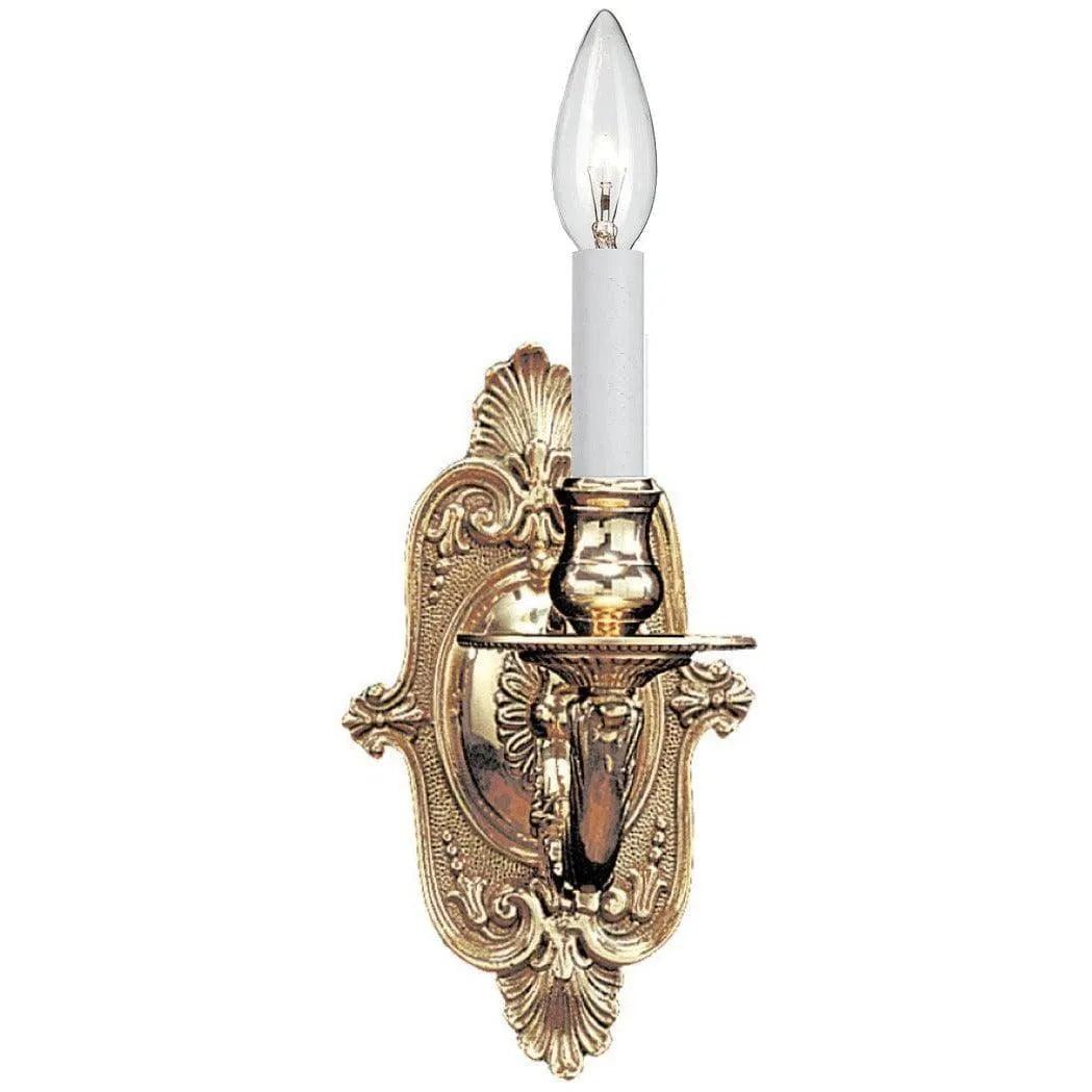 Crystorama - Cast Brass Wall Mount One Light Wall Mount - 641-PB - Canada Light Shop