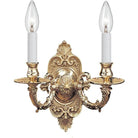 Crystorama - Cast Brass Wall Mount Two Light Wall Mount - 642-PB - Canada Light Shop