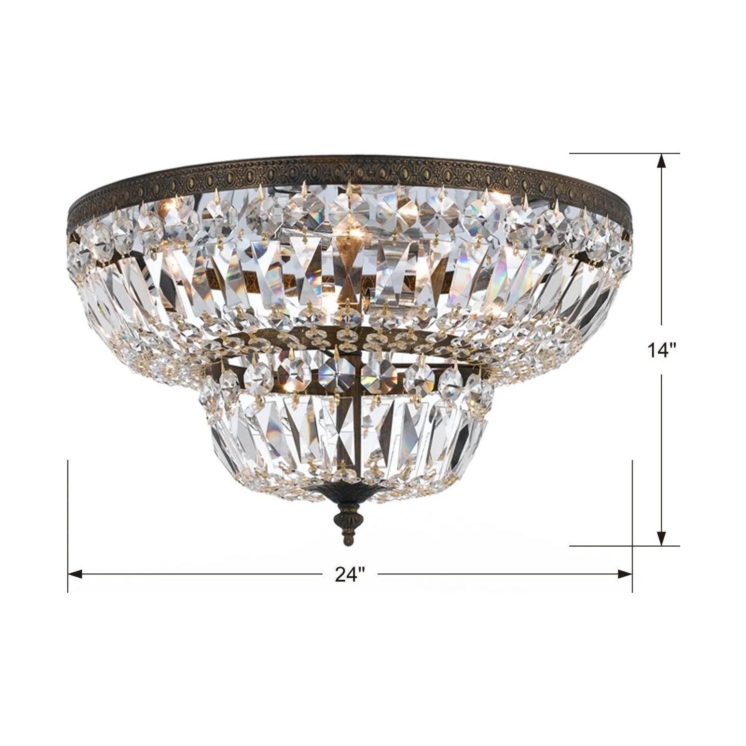 Crystorama - Ceiling Mount Ceiling Mount With Swarovski Spectra Crystal - 724-EB-CL-SAQ - Canada Light Shop