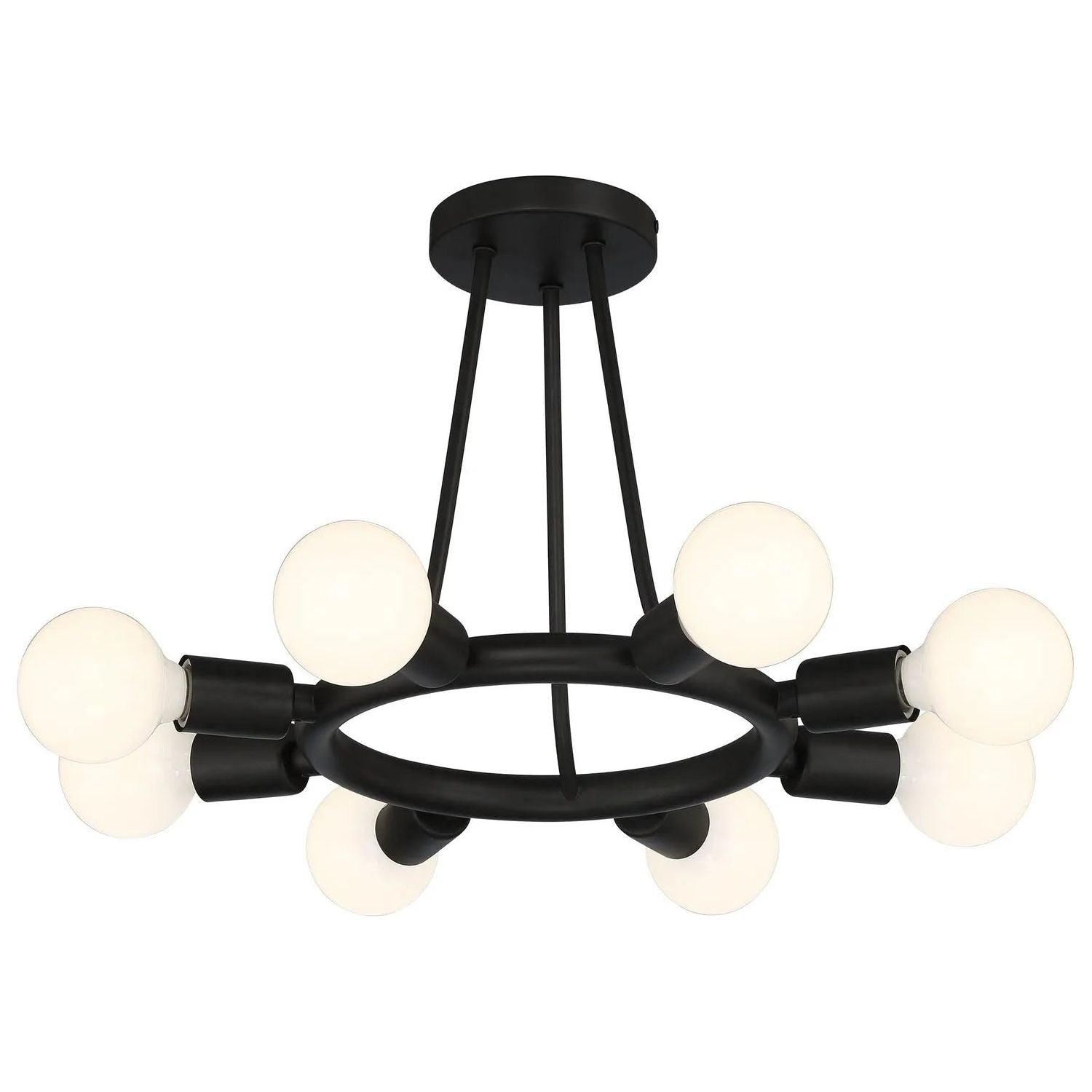 Crystorama - Dakota Ceiling Mount - 9043-BK - Canada Light Shop