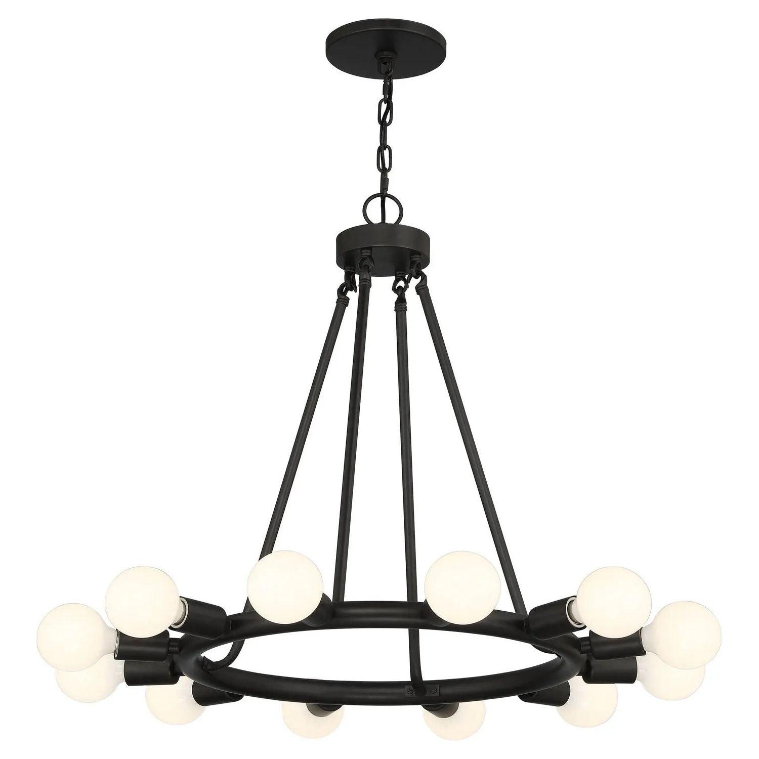 Crystorama - Dakota Chandelier - 9045-BK - Canada Light Shop