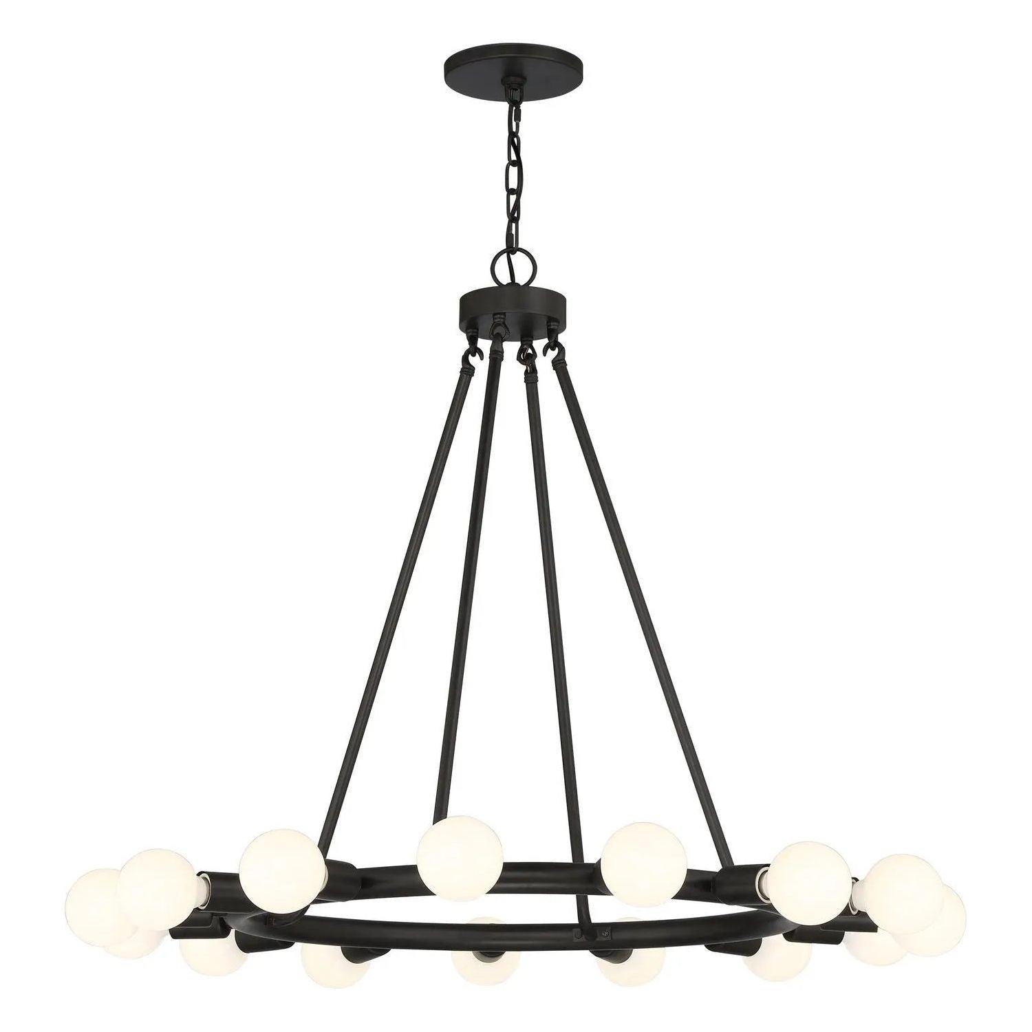Crystorama - Dakota Chandelier - 9046-BK - Canada Light Shop