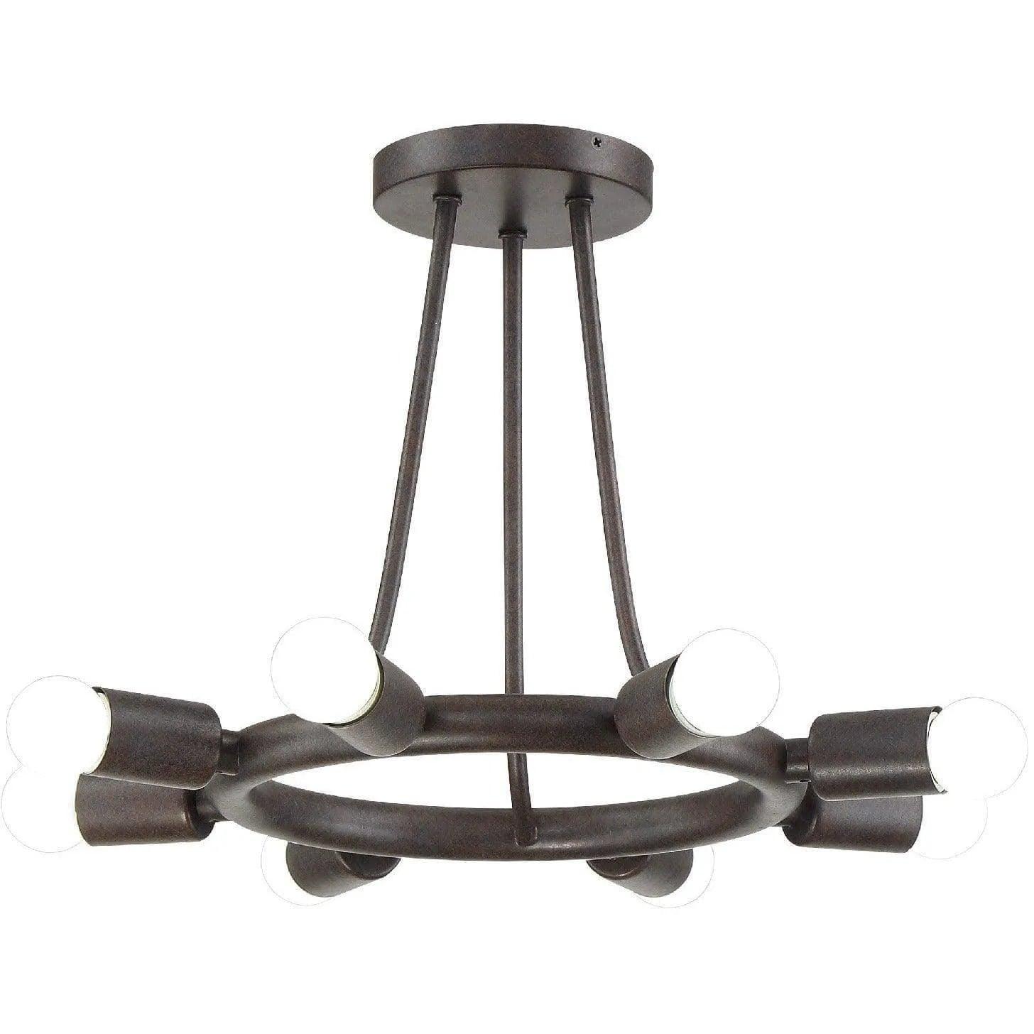 Crystorama - Dakota Eight Light Ceiling Mount - 9043-CZ - Canada Light Shop