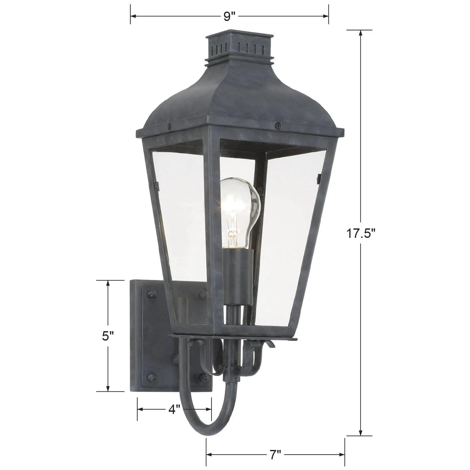 Crystorama - Dumont One Light Outdoor Wall Mount - DUM-9801-GE - Canada Light Shop