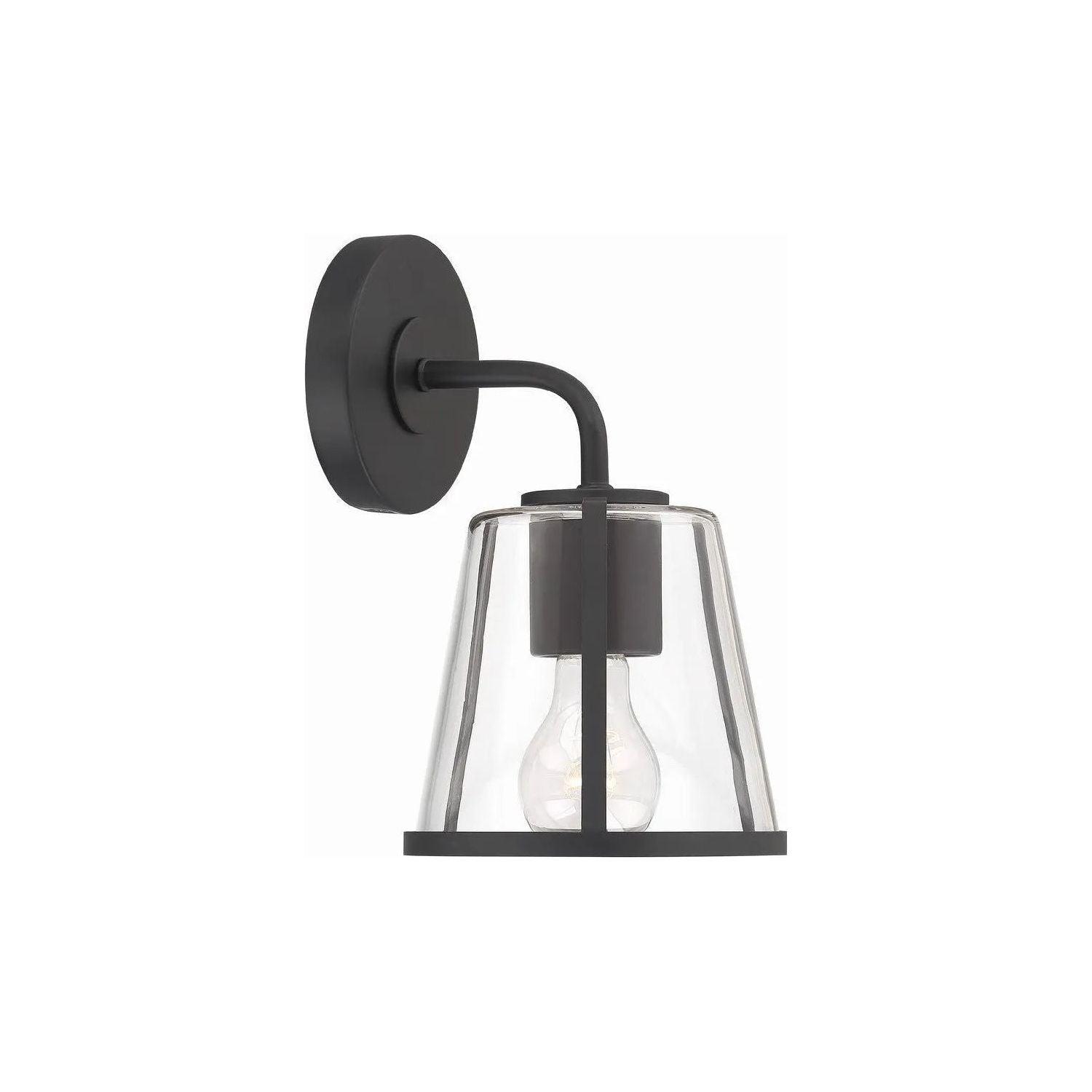 Crystorama - Fulton Bath Wall Sconce - FUL-911-BK-CL - Canada Light Shop