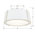 Crystorama - Fulton Three Light Ceiling Mount - FUL-905-BK - Canada Light Shop