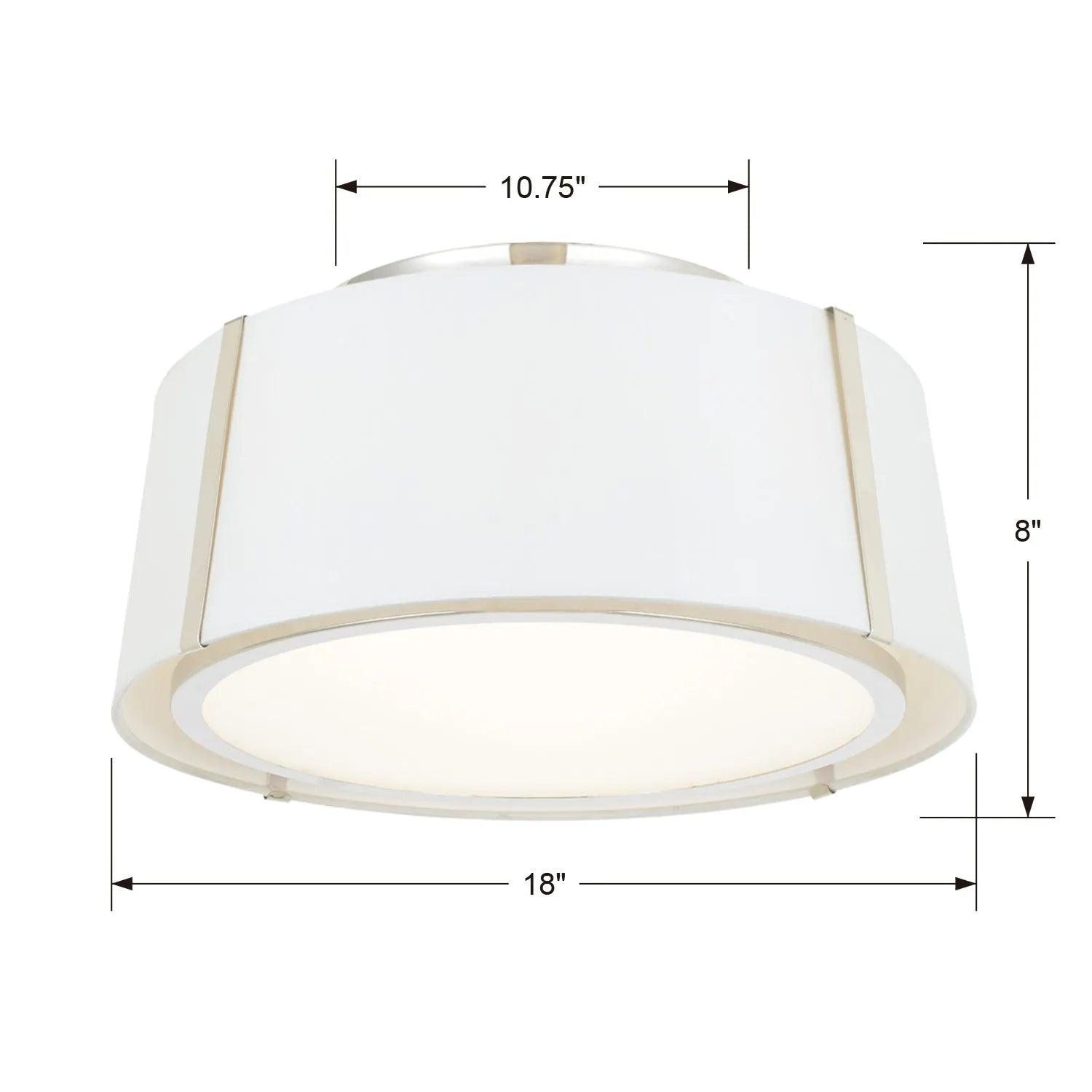 Crystorama - Fulton Three Light Ceiling Mount - FUL-905-BK - Canada Light Shop