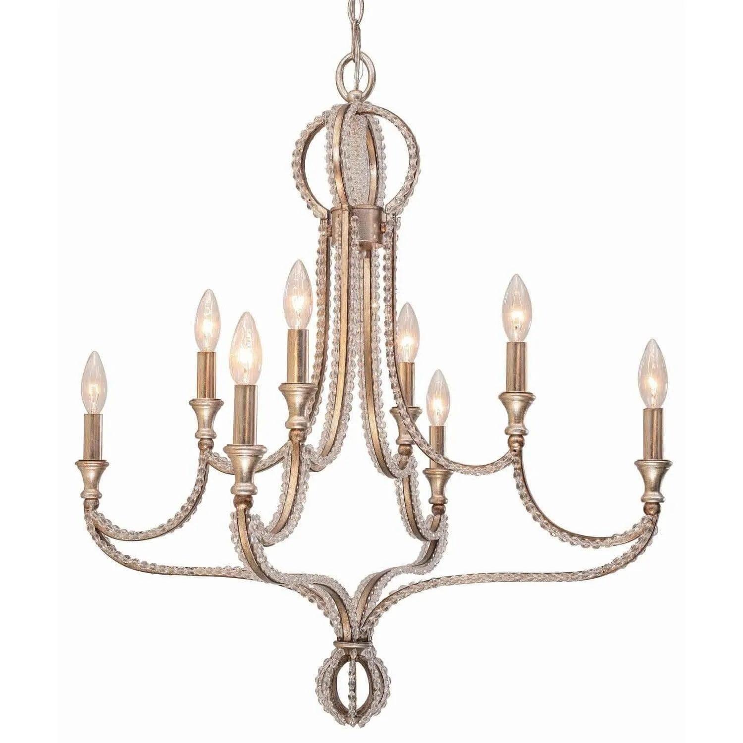 Crystorama - Garland Eight Light Chandelier - 6768-DT - Canada Light Shop