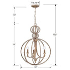 Crystorama - Garland Three Light Mini Chandelier - 6765-DT - Canada Light Shop