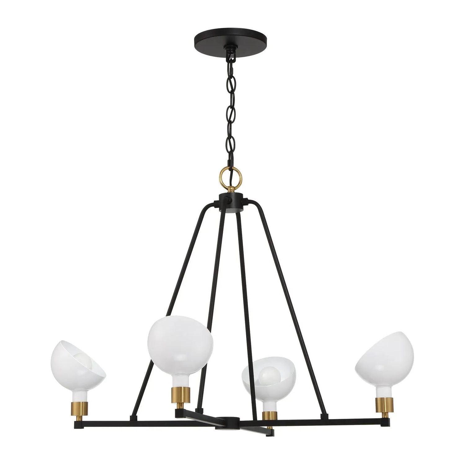 Crystorama - Gigi Chandelier - GIG-814-BK-AG - Canada Light Shop