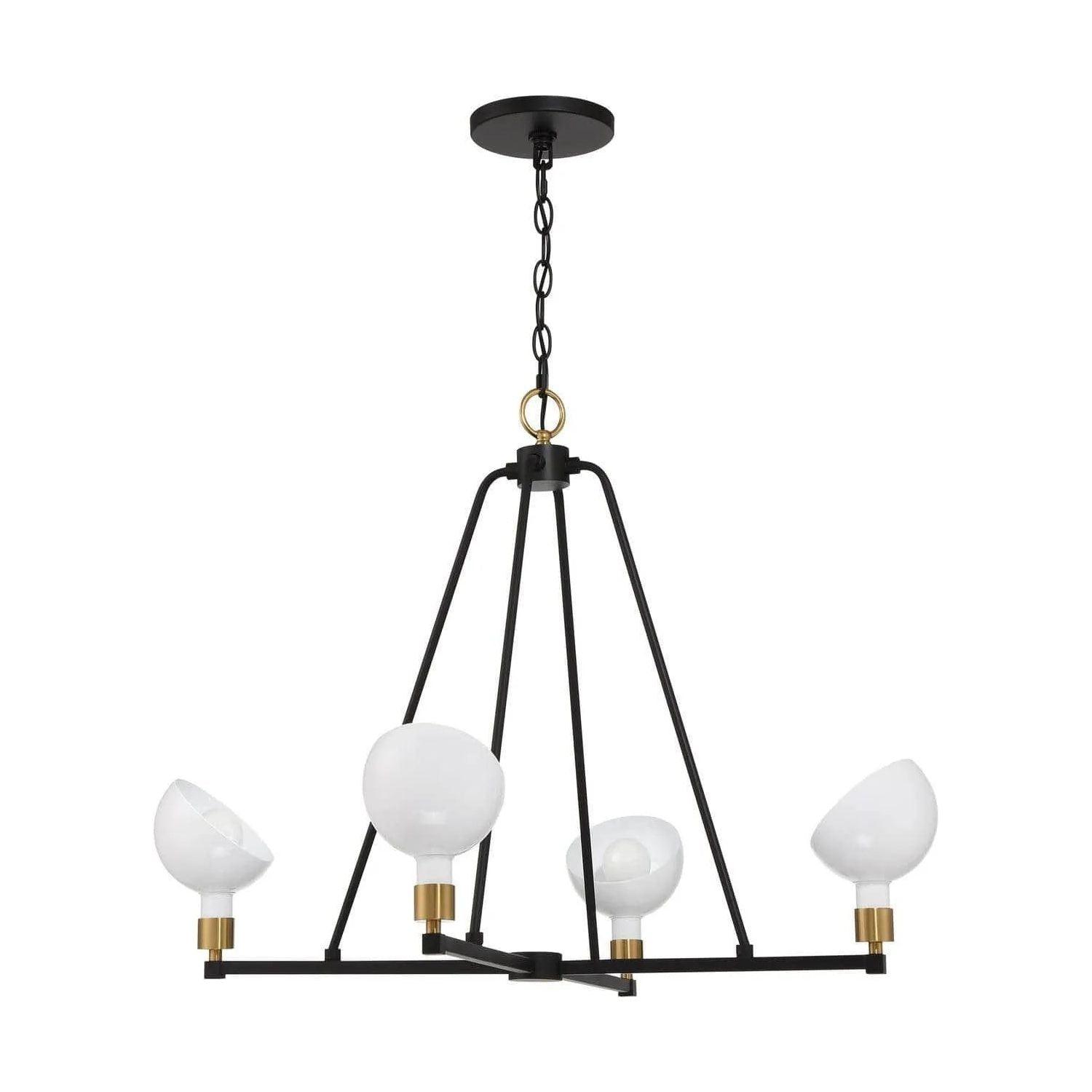 Crystorama - Gigi Chandelier - GIG-814-BK-AG - Canada Light Shop
